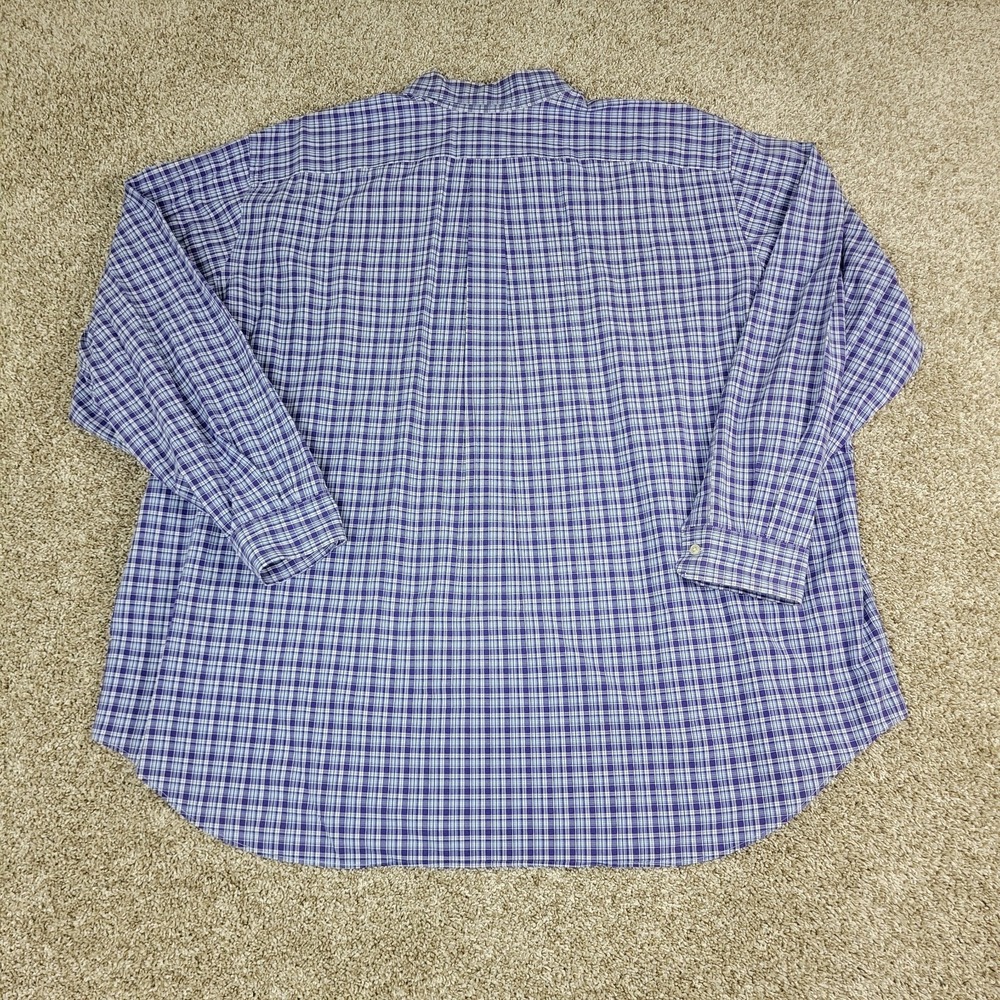 Ralph Lauren Mens 3XB Blue Plaid Pony Button Down Long Sleeve - Picture 3 of 6